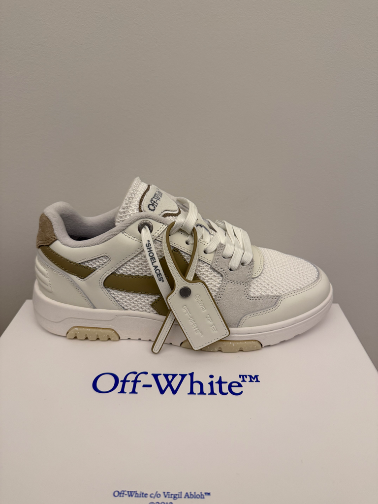 Off-White Out of Office leather beige-white