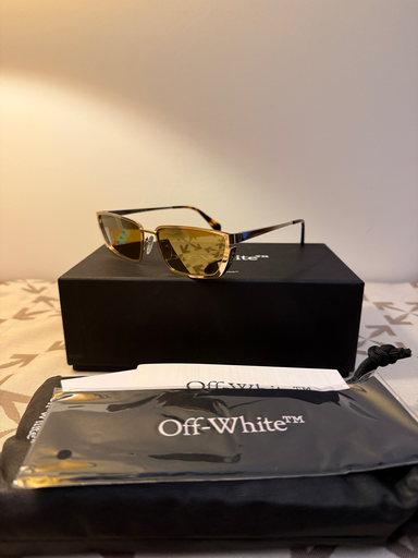 Off-White sunglasses Richfield gold mirror 