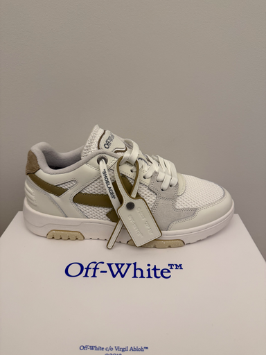 Off-White Out of Office leather beige-white